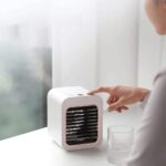 ⁦Air Conditioner Mini Air Cooler 5 In 1 Mobile Air Conditioner Air Purifying Cooler Fan With LED Light 3 Timers And 3 Speeds For Office And Home Fan for Office Multi Color⁩ - الصورة ⁦3⁩