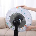 ⁦غطاء حماية للمروحة، شبكة حماية دائرية للمروحة مقاومة للغبار وقابلة للغسل، غطاء مروحة مقاوم للماء، قطعة واحدة (لون عشوائي)⁩ - الصورة ⁦3⁩
