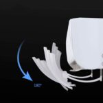 ⁦عاكس لمكيف الهواء بتصميم تلسكوبي يمنع تدفق الهواء البارد بزاوية قابلة للتعديل وسهل التركيب لمكيف الهواء المنزلي، (90 سم، نقشة زهور)⁩ - الصورة ⁦5⁩