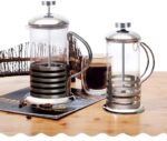 ⁦Glass French Press Coffee Maker, 350ml Capacity, Stainless Filter and Frame, Heat Resistant Borosilicate Glass, Silver⁩ - الصورة ⁦4⁩