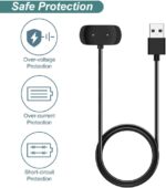 ⁦كيبل شاحن لساعة امازفيت شحن USB بطول 3.3 قدم من كيس سمارت لامازفيت GTS 2 2e GTR 4 تي-ريكس 3 زيب اي-زد ميني 2e برو زد⁩ - الصورة ⁦5⁩