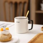 Ceramic mug,Ceramic Coffee Cups,milk cup, Ceramic mugs for home and office,Ceramic breakfast mug with handle,Microwave safe milk coffee cup (white) - الصورة 8