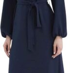 DeFacto womens CNS Regular Fit C Neck Long Sleeve Dress & Skirt Long Sleeve Woven Dress Dress (pack of 1)