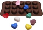 ⁦Mini Heart Silicone Molds for Candy, Chocolate, Soap, Pudding, Non-stick Silicone Baking Molds, Ice Cube Tray for Freezer (Assorted Shapes))⁩ - الصورة ⁦4⁩