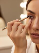 ⁦قلم تحديد العين ومكياج عيون دقيق بتركيبة طويلة الأمد، ذهبي (ذهبي ميتاليك)، طرف أسود⁩ - الصورة ⁦2⁩