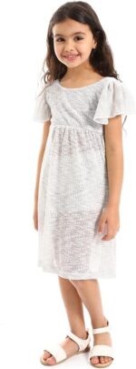 ⁦KADY Girls Back Lace Stitched Girls Dress Back Lace Stitched Girls Dress⁩ - الصورة ⁦2⁩