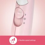 فيليبس مجفف شعر HP8108 (1000 واط) بمقبض قابل للطي، وردي - الصورة 4