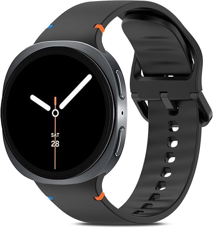 سوار ساعة من السيليكون من Next Store متوافق مع Samsung Galaxy Watch 8 و 8 Classic، حزام بديل ناعم ومتين للرجال والنساء، مريح في الارتداء، مقاوم للعرق وسريع الفك والتركيب.