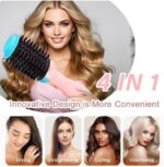 ⁦فرشاة مجفف شعر بتقنية الايونات السوداء من موهير 2400 واط، تصميم بيضاوي عريض 19 سم، 3 اعدادات للحرارة، فرشاة هواء ساخن 360 درجة لتجفيف وتصفيف سريع، تقنية ايونية مضادة للتجعد (فرشاة شعر استشوار)⁩ - الصورة ⁦3⁩
