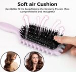 ⁦Curl Defining Brush for Curly Hair - Styling and Detangler Brush with Comb for Curly Hair; Includes Bonus Hairstyling ToolBrush, Tangling-Shaping and Refining Curls f -1pc -multicolor⁩ - الصورة ⁦4⁩