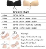 Women's Invisible Adhesive Lift up Sticky Push up Backless Strapless Bra - الصورة 4