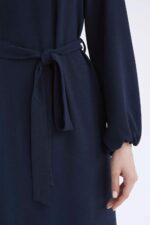 ⁦DeFacto womens CNS Regular Fit C Neck Long Sleeve Dress & Skirt Long Sleeve Woven Dress Dress (pack of 1)⁩ - الصورة ⁦4⁩