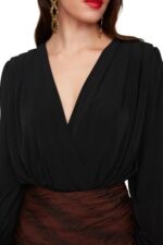 ⁦ترنديول بودي سوت منسوج سادة للنساء TPRSS21BD0029 ترنديول (عبوة من قطعة واحدة)⁩ - الصورة ⁦4⁩