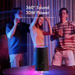 ⁦ساوند كور مكبر صوت محمول متوهج مع 30 واط 360 درجة ضوء مشع متزامن تشغيل 18 ساعة معادل وعرض ضوئي مقاوم للماء بتصنيف IP67 بلوتوث⁩ - الصورة ⁦3⁩