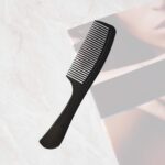 مشط شعر - مشط احترافي لفك تشابك الشعر من الياف الكربون السوداء من تونجتل تيك، مشط تصفيف الشعر، مشط تصفيف الشعر مقاوم للحرارة ومضاد للكهرباء الساكنة، مشط بمقبض يدوي للشعر الطويل او الرطب او المجعد - الصورة 4