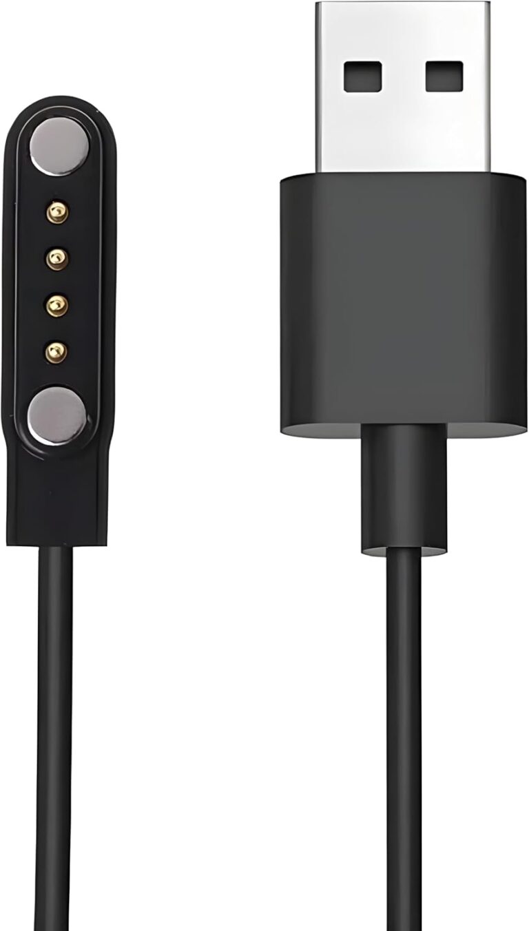 شاحن USB مغناطيسي بـ 4 دبابيس للساعات الذكية من نيكست ستور - متوافق مع هواوي GT3 وجالكسي ووتش 5 وغيرها من الساعات الذكية الحديثة