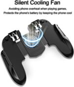 ⁦4 Trigger Mobile Game Controller with Cooling Fan for PUBG/Call of Duty/Fortnite [6 Finger Operation] YOBWIN L1R1 L2R2 Gaming Grip Gamepad Mobile Controller Trigger for 4.7-6.5" iOS Android Phone⁩ - الصورة ⁦3⁩