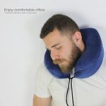 ⁦رقبة سفر طبية عصرية من الميموري فوم للسفر من ماكس كومفورت - كحلي (كحلي)⁩ - الصورة ⁦2⁩