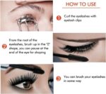 ⁦ماسكارا مقاومة للماء لتكثيف الرموش وتطويلها للحصول على رموش طويلة للغاية وكثيفة لمظهر خماسي الأبعاد مثل الرموش الصناعية من اير بلاك، لون أسود⁩ - الصورة ⁦4⁩