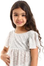 ⁦KADY Girls Back Lace Stitched Girls Dress Back Lace Stitched Girls Dress⁩ - الصورة ⁦4⁩