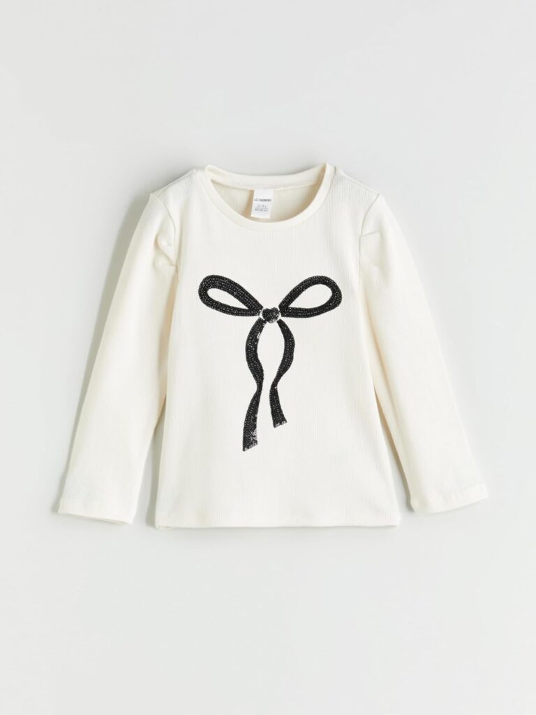 LC WAIKIKI Crew Neck Bow Printed Girls' T-Shirt