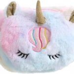 FunBlast Unicorn Waist Pouch for Girls – Stylish Soft Fur Unicorn Waist Bag for Kids/Girls (Multicolor), Multicolor, Standard, Fashion Waist Packs