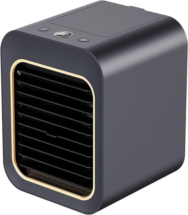 Air Conditioner Mini Air Cooler 5 In 1 Mobile Air Conditioner Air Purifying Cooler Fan With LED Light 3 Timers And 3 Speeds For Office And Home Fan for Office Multi Color