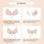Women's Invisible Adhesive Lift up Sticky Push up Backless Strapless Bra - الصورة 3