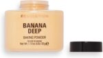 ⁦Revolution Beauty London Loose Baking Powder, Makeup Setting Powder, Long Lasting Coverage, Mattifies & Reduces Shine, Banana Deep, 1.13 Oz⁩ - الصورة ⁦5⁩