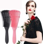 ⁦فرشاة FJ مقاومة للكهرباء الساكنة وفك تشابك الشعر - لتدليك وتمشيط وفك تشابك الشعر بدون الم، فرد الشعر وتطويله وكذلك جعله سميكا ومموجا للنساء الرجال والاطفال⁩ - الصورة ⁦3⁩