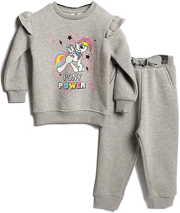 Pony Power Toddler Cotton Fleece Sweatsuit of Sweatshirt & Sweatpant
