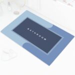 Ultra Thin Super Absorbent - Quick Dry Bath Mat - Stylish Non-Slip Design - Machine Washable and Durable for Your Bathroom - Non-Slip Bath Mats - Modern and Beautiful Mat (Blue)