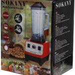 Sokany 4500w heavy duty commercial grade automatic blender, 2l jar - multi-color