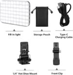 ⁦Selfie Light, 60 LED 2200mAh Rechargeable Cell Phone Fill Light 7 Modes, 10-Level Brightness, Portable Clip on Light for Phone/Tablet/Laptop, Zoom Call Vlog Makeup TikTok Video Fill Light⁩ - الصورة ⁦6⁩