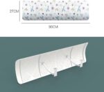 ⁦عاكس لمكيف الهواء بتصميم تلسكوبي يمنع تدفق الهواء البارد بزاوية قابلة للتعديل وسهل التركيب لمكيف الهواء المنزلي، (90 سم، نقشة زهور)⁩ - الصورة ⁦2⁩