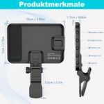 ⁦Selfie Light, 60 LED 2200mAh Rechargeable Cell Phone Fill Light 7 Modes, 10-Level Brightness, Portable Clip on Light for Phone/Tablet/Laptop, Zoom Call Vlog Makeup TikTok Video Fill Light⁩ - الصورة ⁦2⁩