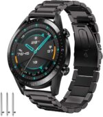 سوار ساعة متوافق مع ساعة هواوي GT 2/GT3 مقاس 46 ملم/سوار ساعة هواوي 3، سوار بديل معدني من فولاذ مقاوم للصدأ 22 ملم لهواوي GT 2/GT 2e/اتش GT/GT 2 برو/اكتيف/هواوي ووتش 3/3 برو/4 من ايميتيل