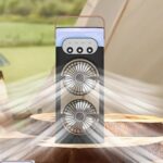 ⁦تكييف صحراوى مربع مع مروحتين وقاعدة ثابتة وتبريد مزدوج مع إضاءة ليد أنيقة⁩ - الصورة ⁦2⁩