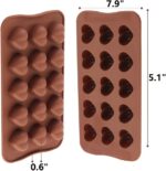 ⁦Mini Heart Silicone Molds for Candy, Chocolate, Soap, Pudding, Non-stick Silicone Baking Molds, Ice Cube Tray for Freezer (Assorted Shapes))⁩ - الصورة ⁦2⁩