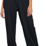 بنطلون ميلتون رياضي مزين بخط ورباط وخصر مرتفع للنساء من ميزة