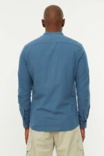 Trendyol Man Basic Collar Epaulette Slim Fit Long Sleeve Shirt TMNSS20GO0188 Shirt (pack of 1) - الصورة 4