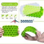 ⁦DOCOSS Pack of 3 Silicone Ice Mold Premium Ice Cube Moulds Maker 37 Cavity Silicon Ice Tray for Freezer Ice Cube Trays with Lid (Multicolor)⁩ - الصورة ⁦3⁩