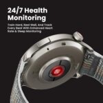 ⁦ساعة سمارت بالانس 46 ملم مع تكوين الجسم وتحليل الصحة، استعادة النوم، نظام تحديد المواقع GPS، أليكسا مدمج، مكالمات بلوتوث، عمر بطارية 14 يوم، أكثر من 150 وضع رياضي، لأندرويد وآيفون، أسود من أمازفيت⁩ - الصورة ⁦5⁩