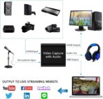 ⁦بطاقة تسجيل فيديو مع صوت مزودة بمخرج HDMI 4K مسجل فيديو بدقة 1080 بكسل بمعدل 60 إطار في الثانية متوافقة مع Switch/PS4/PS5/Xbox/كاميرا/كمبيوتر مناسبة للبث المباشر والألعاب والإذاعة⁩ - الصورة ⁦3⁩