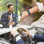 ⁦سوار شبكة من Dl3 موبيلاك متوافق مع هواوي باند 8 و 9 و 10، مصنوع من الستانلس ستيل بلون فضي للجنسين قابل للتعديل⁩ - الصورة ⁦7⁩