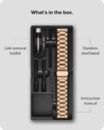 ⁦Fullmosa Bracelet Compatible with Samsung Garmin,24 mm 22 mm 20 mm 19 mm 18 mm 16 mm 14 mm Stainless Steel Watch Strap for Women Men⁩ - الصورة ⁦6⁩