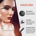 ⁦ماسكارا مقاومة للماء لتكثيف الرموش وتطويلها للحصول على رموش طويلة للغاية وكثيفة لمظهر خماسي الأبعاد مثل الرموش الصناعية من اير بلاك، لون أسود⁩ - الصورة ⁦3⁩