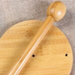 ⁦حامل مناديل ورقية عمودي من خشب البامبو الطبيعي بتصميم قائم بذاته، رف تعليق مناديل المطبخ، حامل بكرة مناديل خشبي مع قاعدة مضادة للانزلاق لتناول الطعام وغرفة المعيشة من شينزي⁩ - الصورة ⁦5⁩