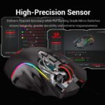 Redragon M602-KS Griffin RGB Wireless Gaming Mouse - 8,000 DPI (Black) - الصورة 5