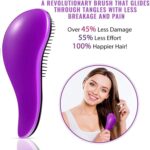 ⁦فرشاة فك تشابك الشعر الرطب أو الجاف طراز S0954850 لجميع أنواع الشعر فرشاة عملية لشعر خال من التشابك بدون الم ومشط للشعر الطبيعي والمجعد والمفرود للبالغين والأطفال⁩ - الصورة ⁦4⁩